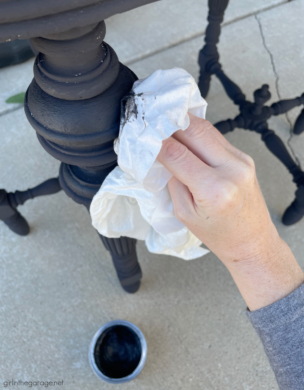 Learn how to refinish an antique parlor table and learn from my past mistakes from when I first painted this table years ago. By Girl in the Garage