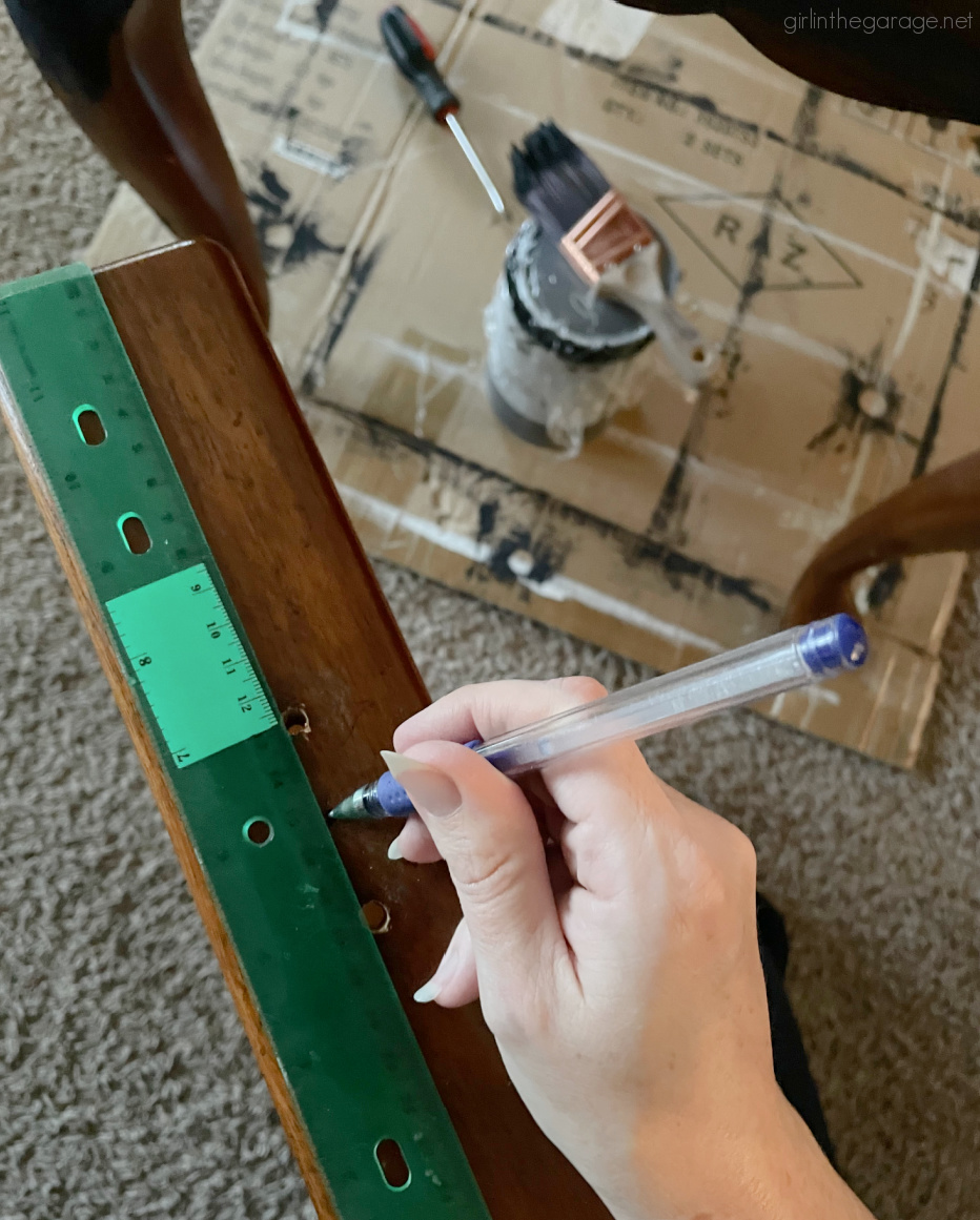 Bold red painted table with Chalk Paint and clear and black wax for drama. DIY tutorial by Girl in the Garage