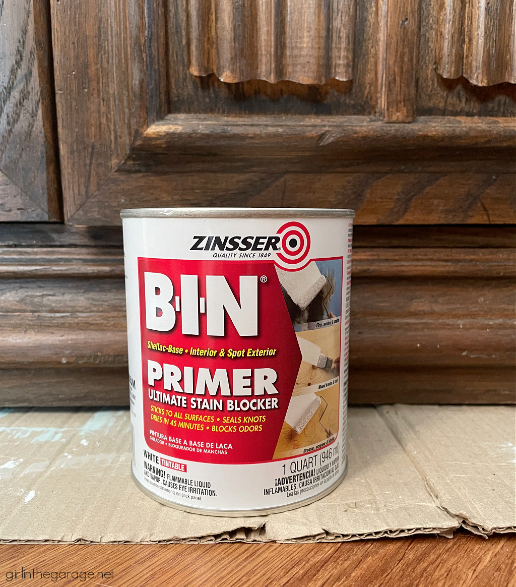 Zinsser BIN shellac primer - Girl in the Garage