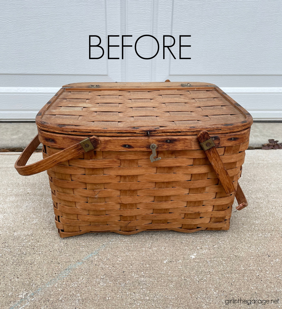 Learn helpful tips for painting a basket and adding a stencil. Turn trash into treasure with this easy but dramatic decor makeover by Girl in the Garage.