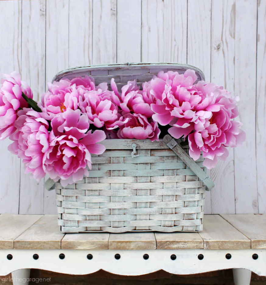 Learn helpful tips for painting a basket and adding a stencil. Turn trash into treasure with this easy but dramatic decor makeover by Girl in the Garage.