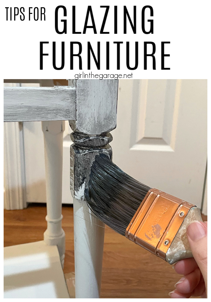 Glazing Furniture: Learn helpful tips for how to paint and glaze furniture and mistakes to avoid. By Girl in the Garage