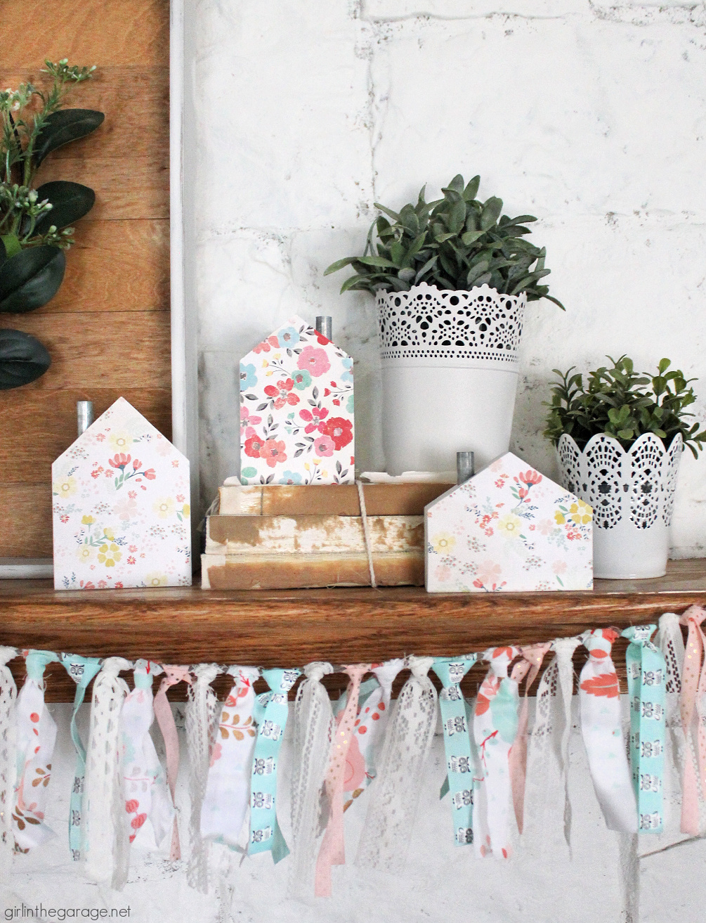 How to make mini floral houses for easy DIY spring decor - by Girl in the Garage