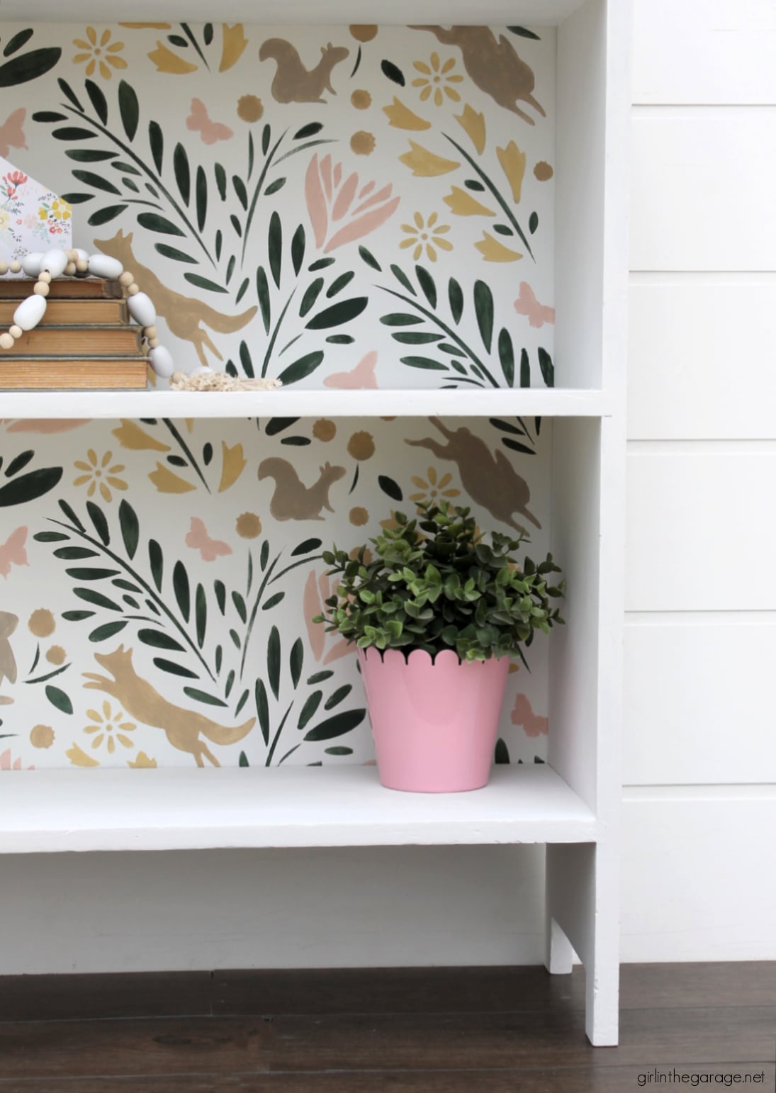 How to Paint a Bookcase and Stencil with Multiple Colors - Girl in the ...
