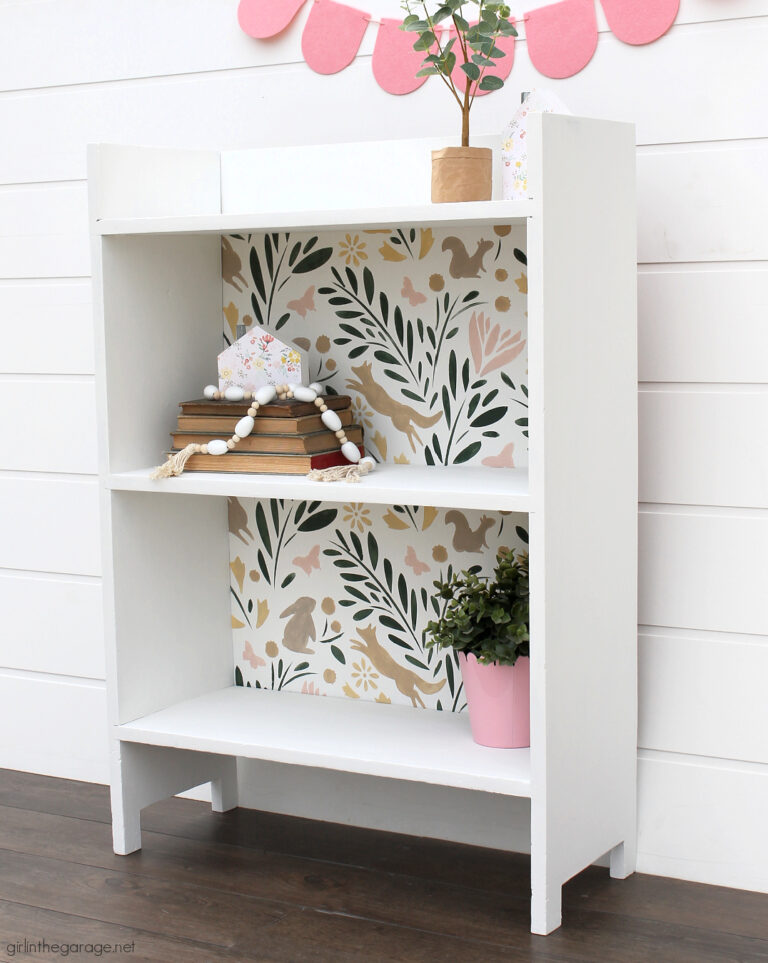 How to Paint a Bookcase and Stencil with Multiple Colors - Girl in the ...