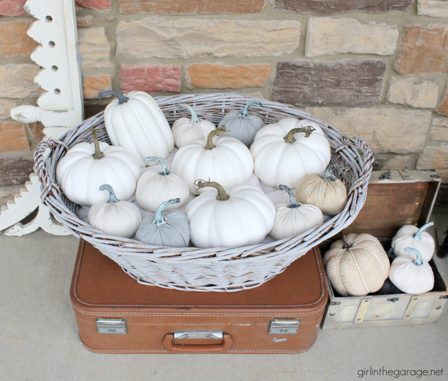 How to Paint a Wicker Basket - Fall Decor Idea by Girl in the Garage