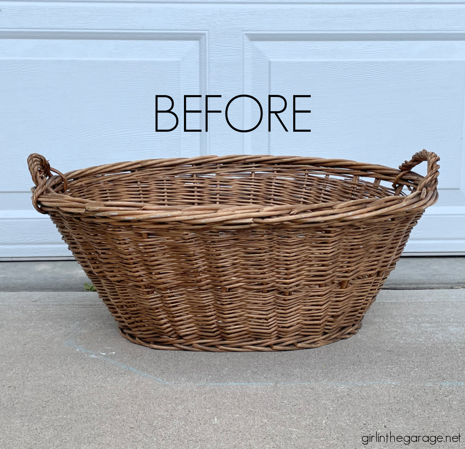 Learn creative ideas and advice for painting wicker baskets - with easy step by step directions. Budget friendly DIY home decor by Girl in the Garage