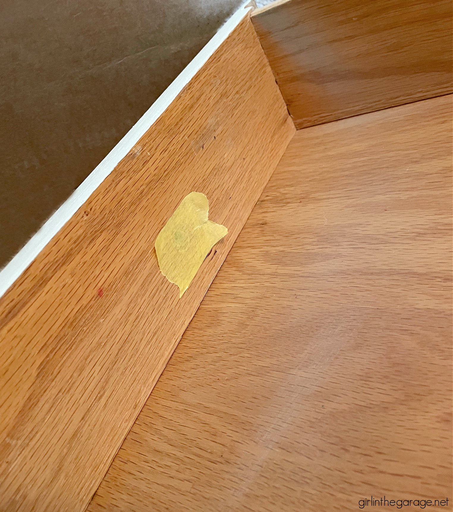 How to paint a desk - Mid century wood desk gets a glamorous makeover by Girl in the Garage