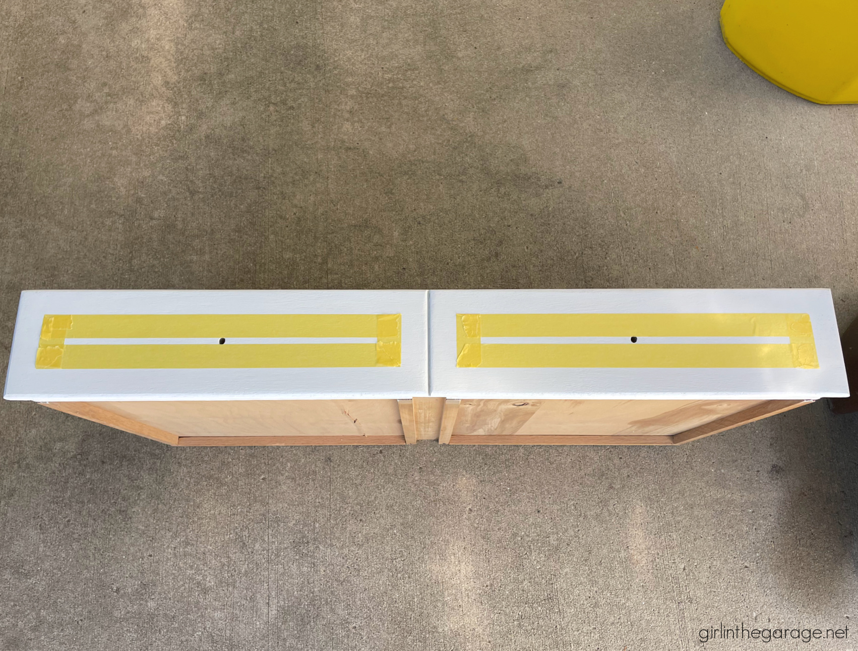 How to paint a desk - Mid century wood desk gets a glamorous makeover by Girl in the Garage