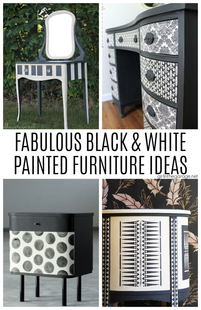 18 Black and White Painted Furniture Ideas Girl in the Garage®