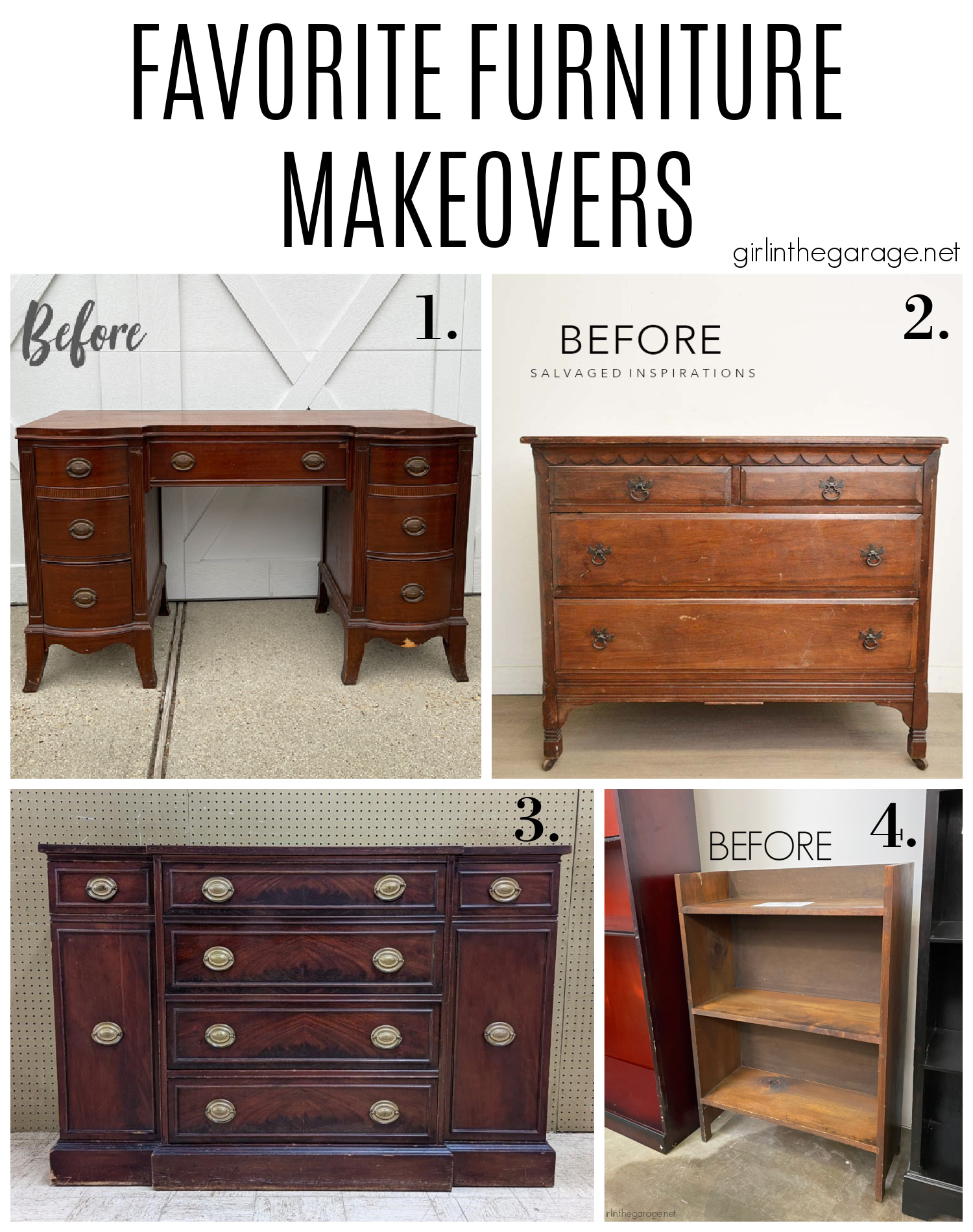 Furniture Fixer Uppers favorite painted furniture makeovers - Girl in the Garage