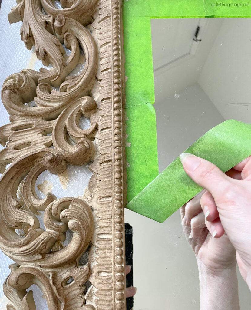 How to Paint Something to Look Like Wood Plastic Mirror Makeover