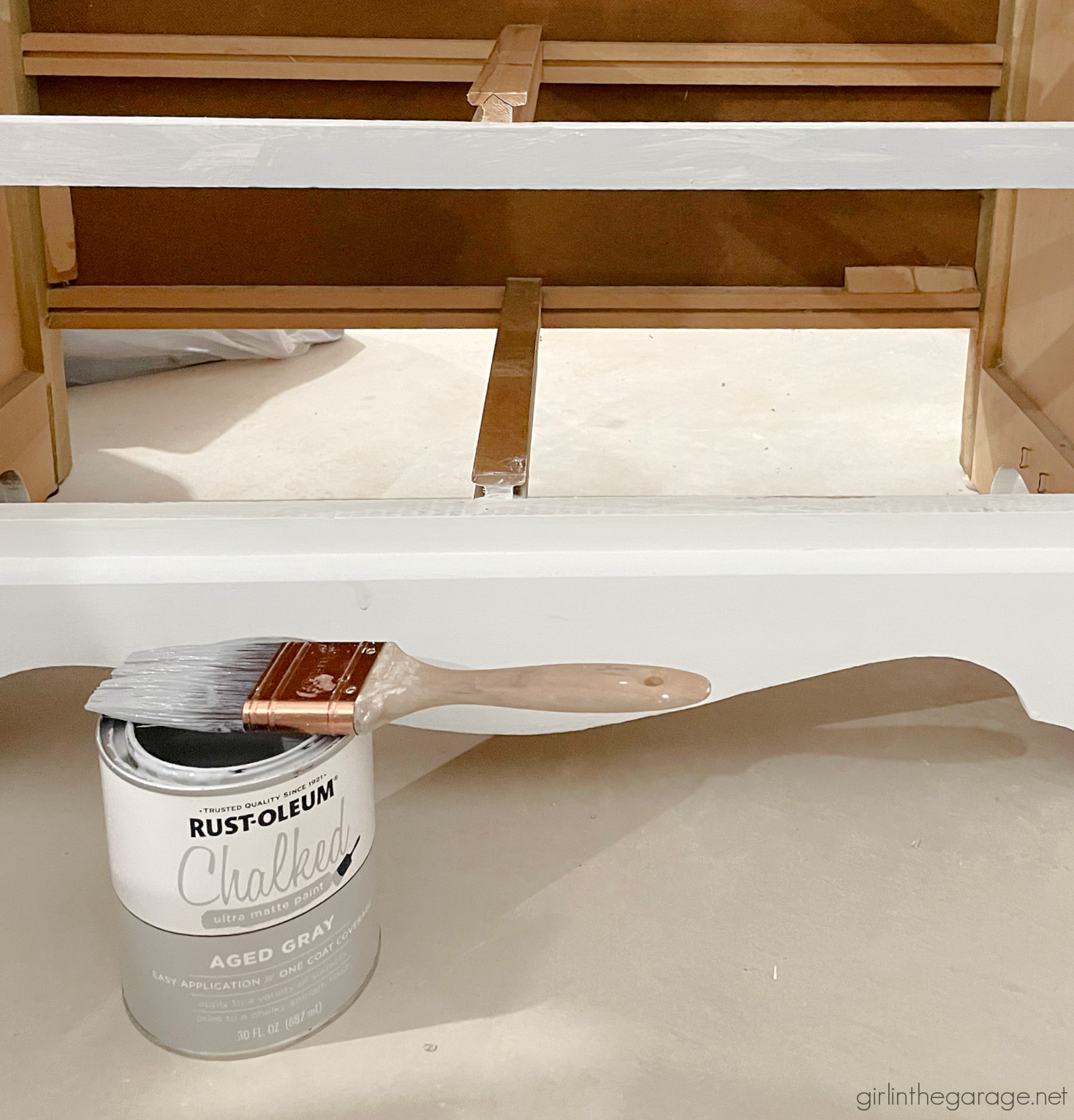 Learn the simple steps for how to repaint a dresser the right way. Complete tutorial by Girl in the Garage.