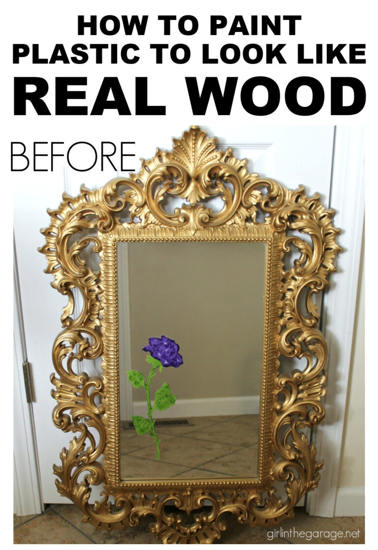 How to Paint Something to Look Like Wood Plastic Mirror Makeover