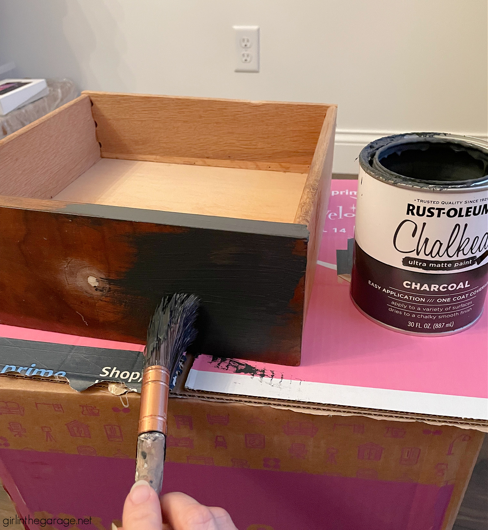 Repurposed drawer to DIY jewelry display idea - Girl in the Garage