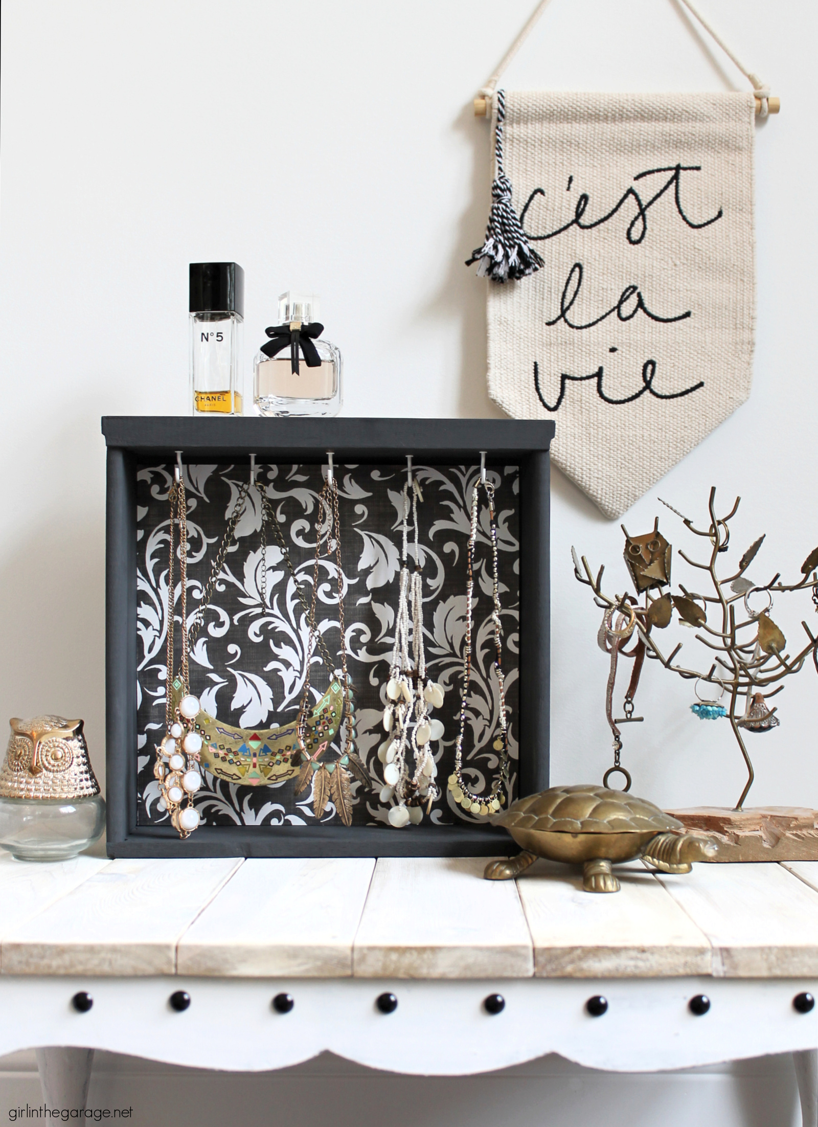 How to Upcycle a Shadow Box into Jewelry Storage — Entertain the Idea