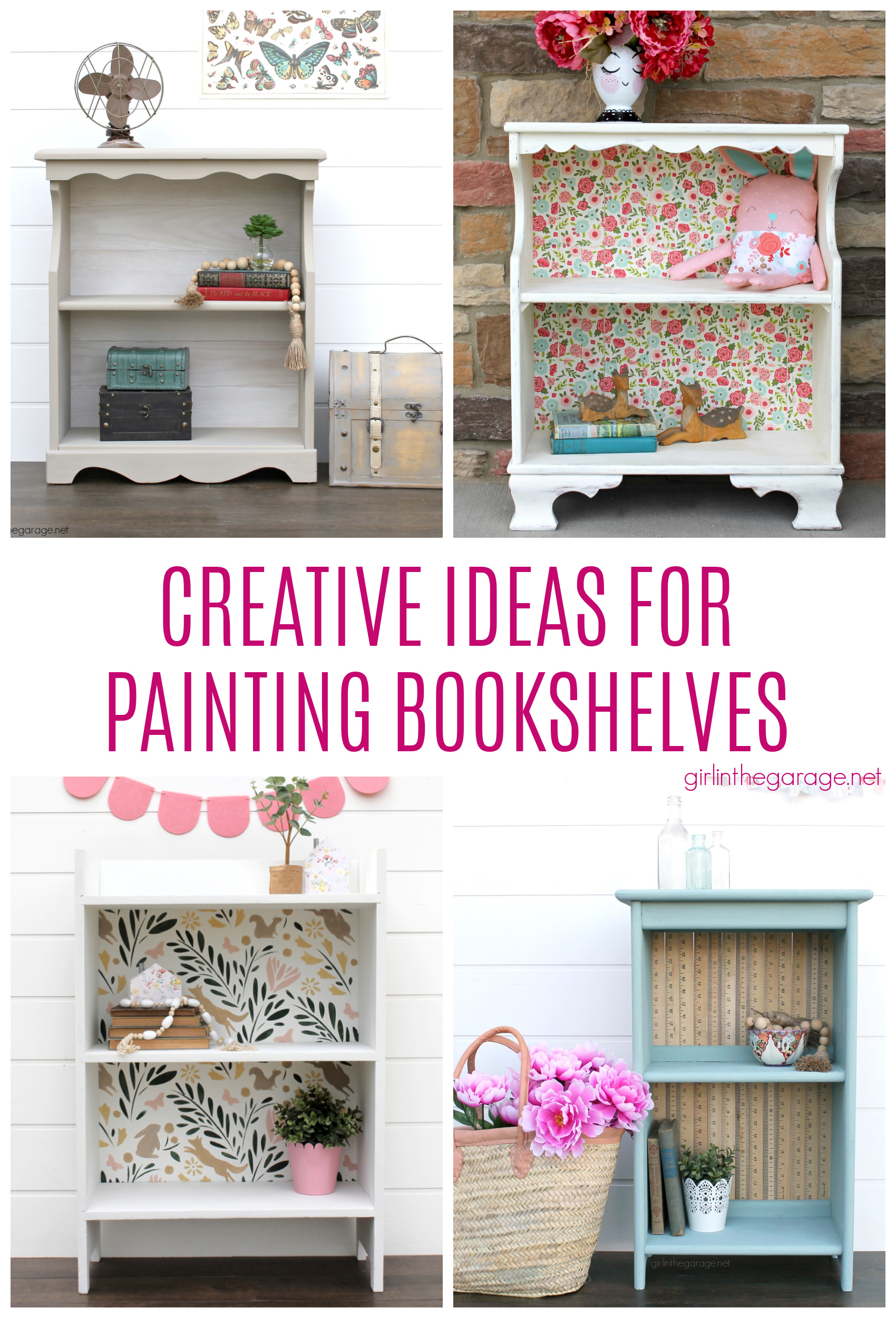 Creative Ideas for Painting Bookshelves Girl in the Garage