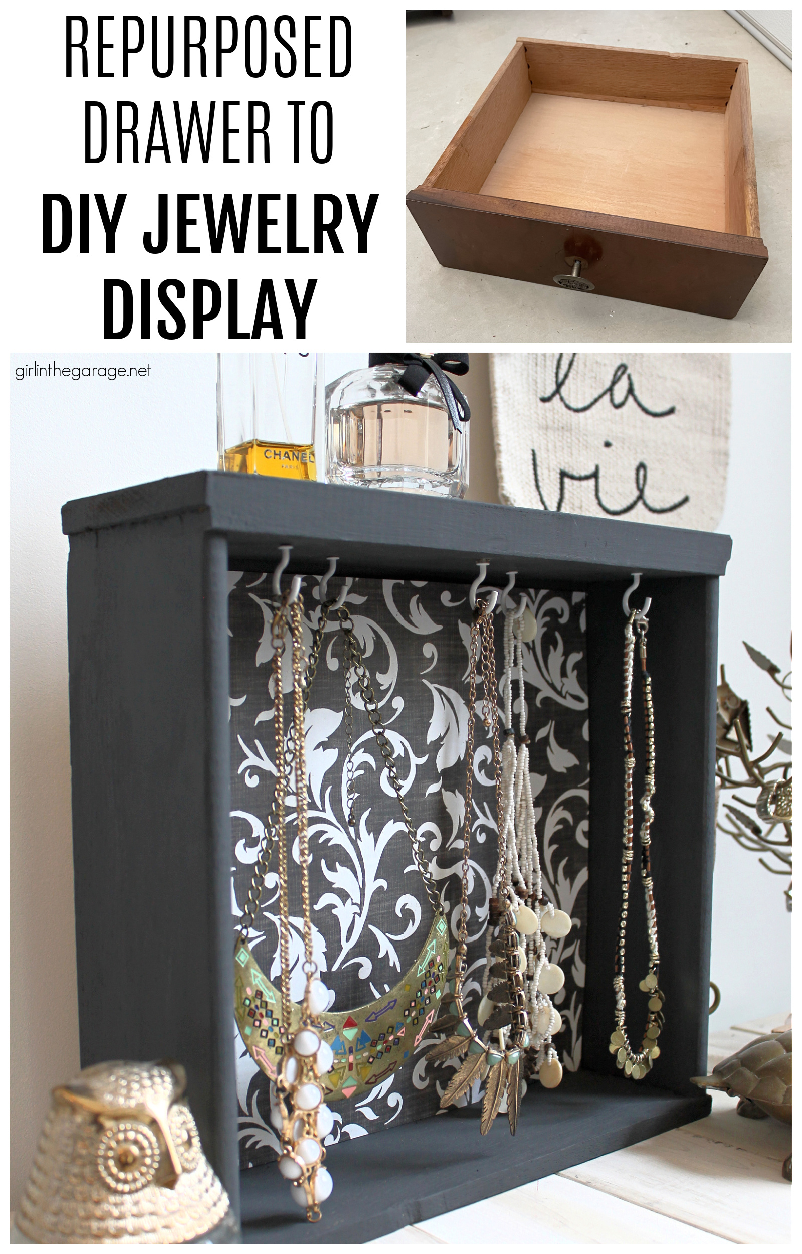 Diy jewelry display on sale case