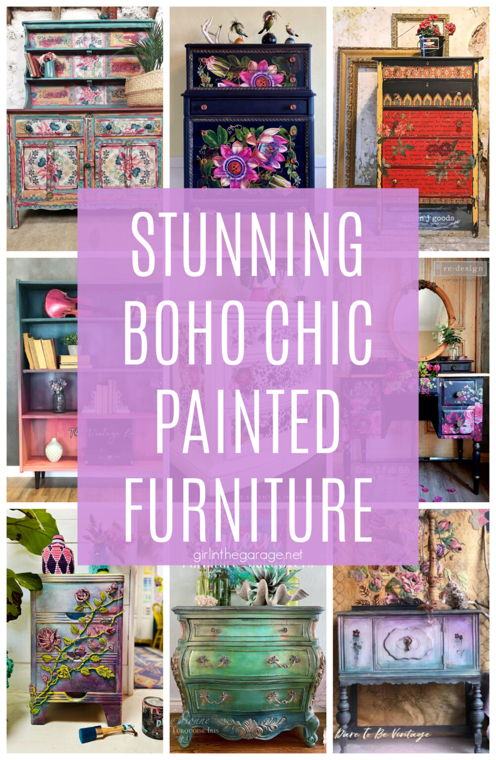 Best DIY Boho Painted Furniture Makeover Ideas Girl in the Garage®