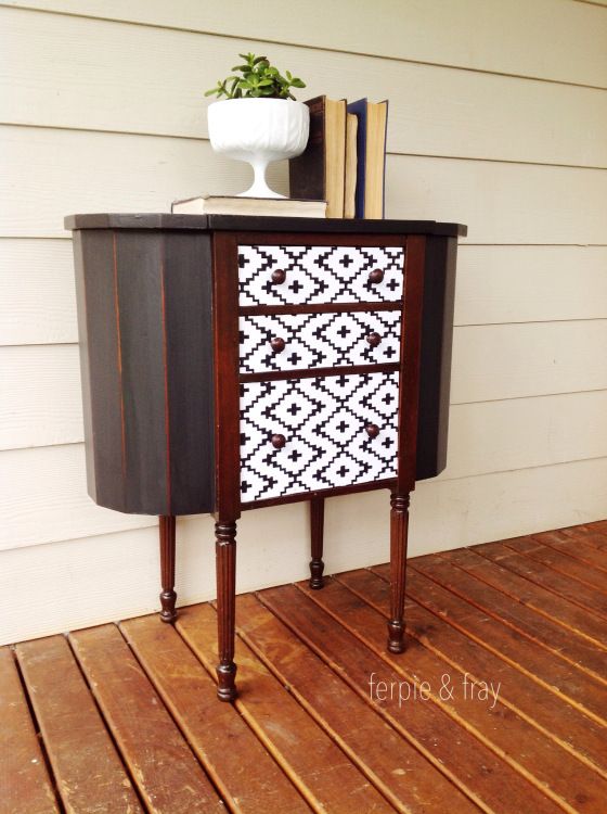 Martha Washington sewing cabinet makeover - by Ferpie and Fray
