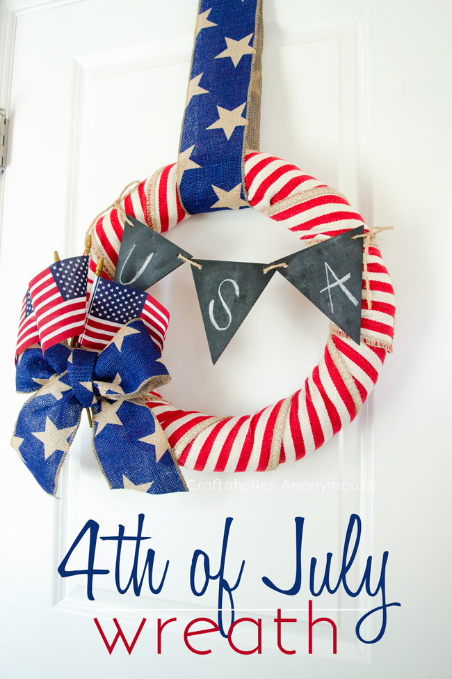 DIY 4th of July Wreath - Craftaholics Anonymous