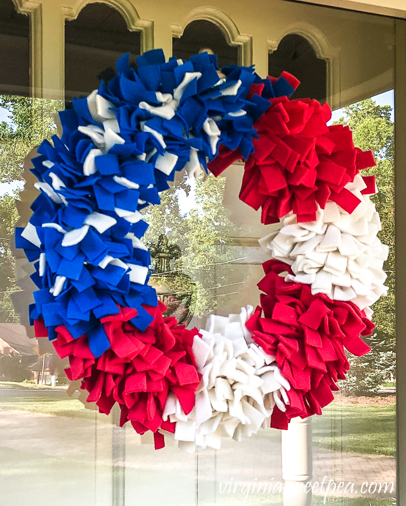 Easy Felt Rag Wreath - Virginia Sweet Pea