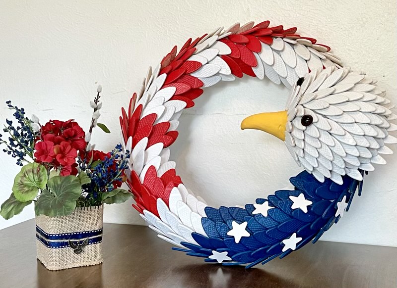 DIY Patriotic Eagle Wreath - Bliss This Mess